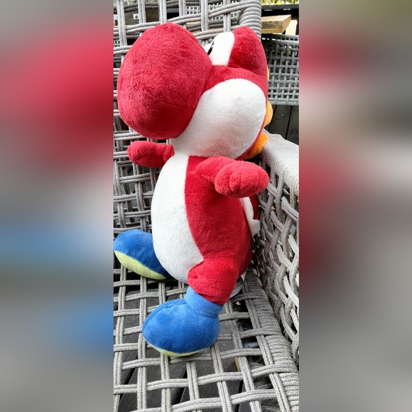 Super Mario Plush Red Yoshi Stuffed Animal - Picture 3 of 5